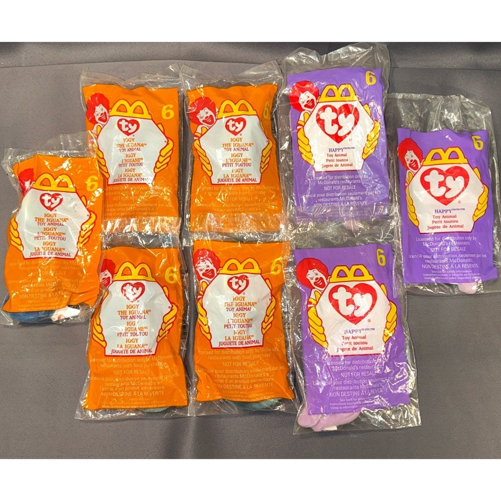 Lot Of 90+ Ty McDonalds Beanie Babies 1999 2000 NEW Unopened + Happy Meal Bags - Picture 8 of 16